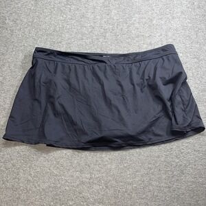 Anne Cole women's swimwear skirt skort plus size Black 22W NWT 28228